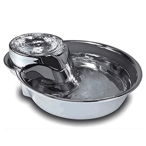 MXJCC Cat Water Fountain Stainless Steel, 3.8L Pet Fountain Dog Water Dispenser, Ultra-Quiet Automatic Cat Drinking Fountains Mat for Cats, Small and Medium Dogs