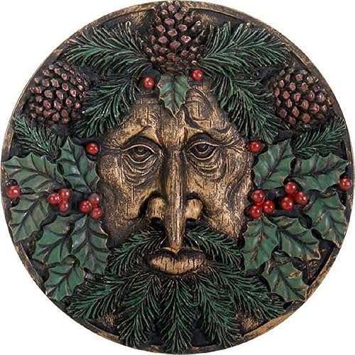 Greenman Plaque Winter Collectible Figurine