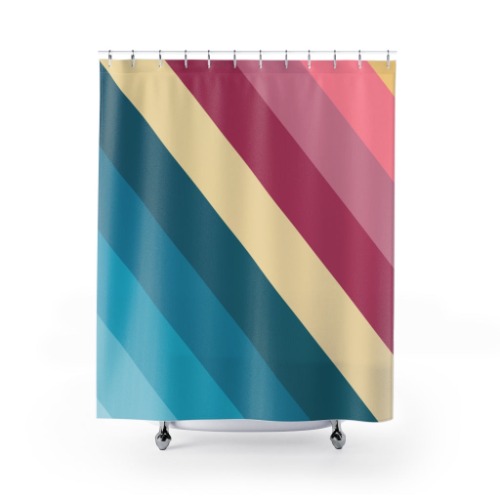 Striped Shower Curtains Home Decor - 71" × 74"