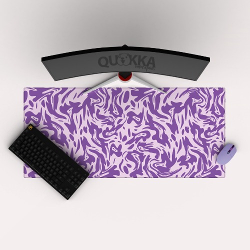 Abstract Shapes Mousepad Deskmat - 90x40cm / 2mm / Black Stitched