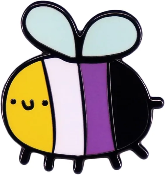 Bee Enamel Pin Brooch Cute Animal Insect Badge Fashion Cartoon Lapel Pin for Backpack Clothes Bag Decoration Jewelry Gift Accessory for Women Kids, Metal