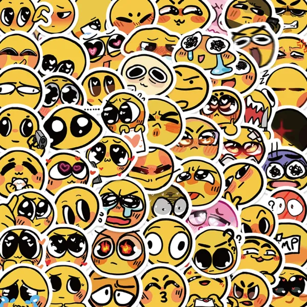50pcs Emoji Sticker Face Cute