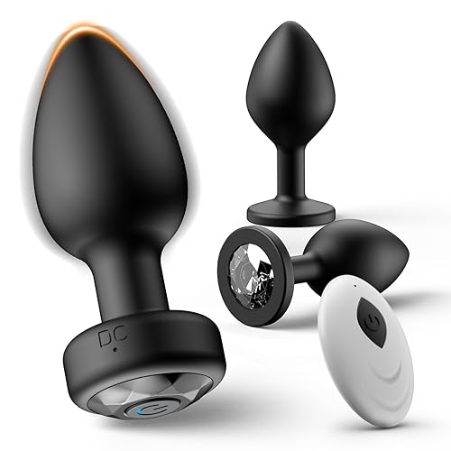 Anal Plug Sex Toys Vibrator- 3PCS Silicone Anal Toys Butt Plug Training Kit with Remote Control 10 Frequency Vibration, Vibrating Anal Plug and Prostate Massager, Adult Sex Toys and Games