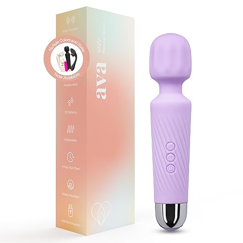 Ava Vibrator Wand [Sex Toys] Clit Stimulator Vibrators | Vibrator for Woman | Sex Toy | Gifts for Women | 20 Patterns & 8 Speeds of Pleasure | Quiet & Small | Adult Sex Toys -Standard - Purple - Standard - Purple