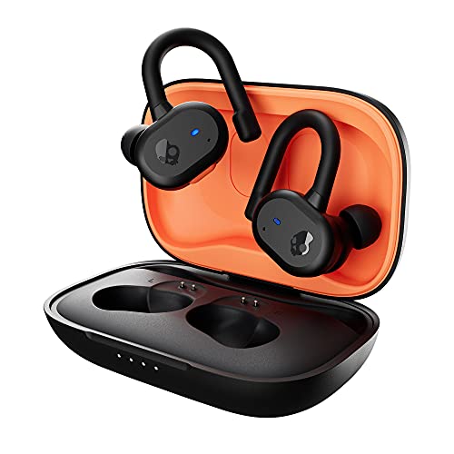Skullcandy Push Active In-Ear Wireless Earbuds, 43 Hr Battery, Skull-iQ, Alexa Enabled, Microphone, Works with iPhone Android and Bluetooth Devices - True Black/Orange - True Black/Orange
