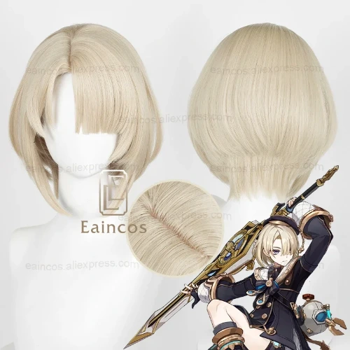 Parrucca Cosplay Freminet 30cm parrucche dorate Beige parrucche sintetiche resistenti al calore parrucche simulate del cuoio capelluto - AliExpress 