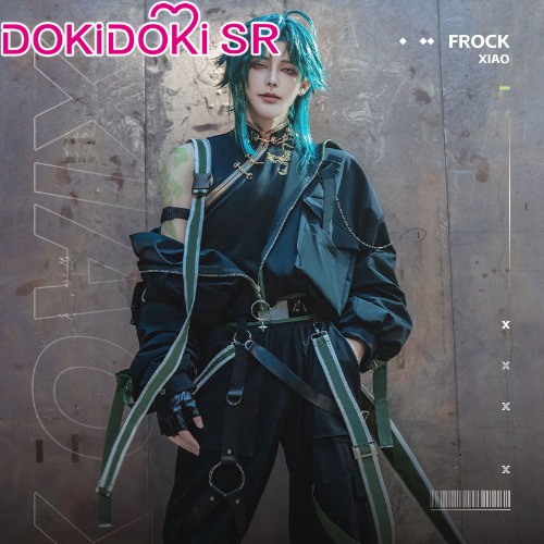 【Ready For Ship】DokiDoki-SR Game Genshin Impact Cosplay Xiao Costume Overalls  Street Wear | S