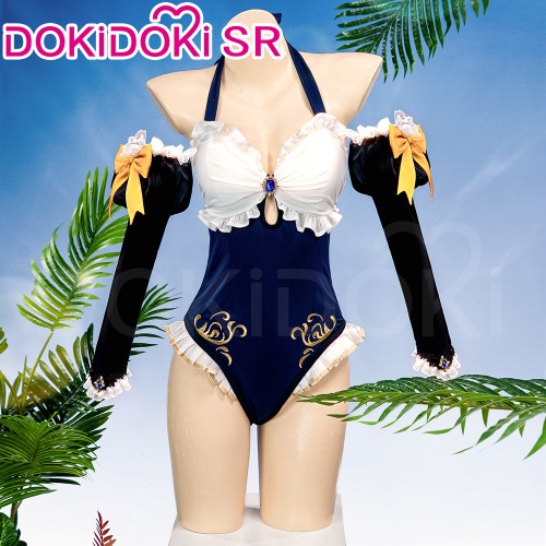 【Size S-2XL】DokiDoki-SR Game Genshin Impact Cosplay Navia Costume Swimsuit Doujin Fontaine | M-Order Processing Time Refer to Description Page