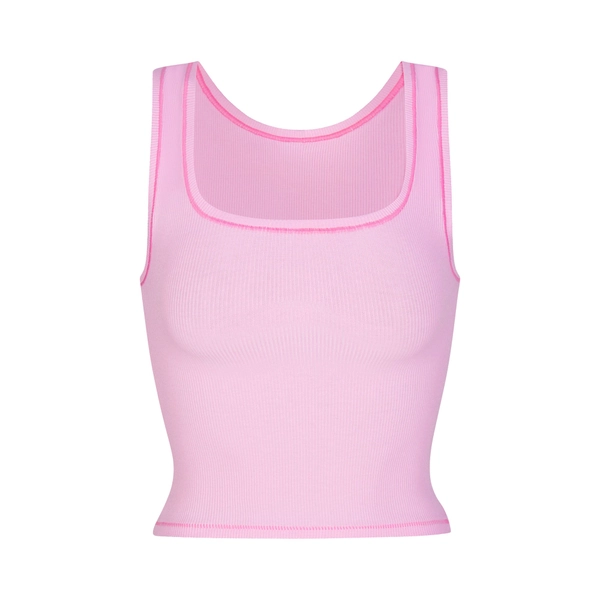 COTTON RIB TANK | BUBBLE GUM
