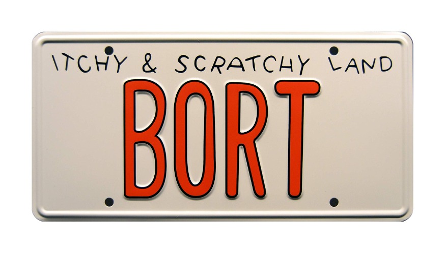 The Simpsons | BORT | Metal Stamped License Plate