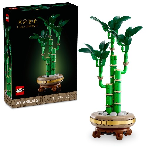 LEGO® Botanicals Lucky Bamboo 10344 Indoor Summer Plant Decor, Home Office Decoration, Building Kit for Adults, Auspicious Housewarming or Graduation Toys for Women, Men and Nature-Lovers