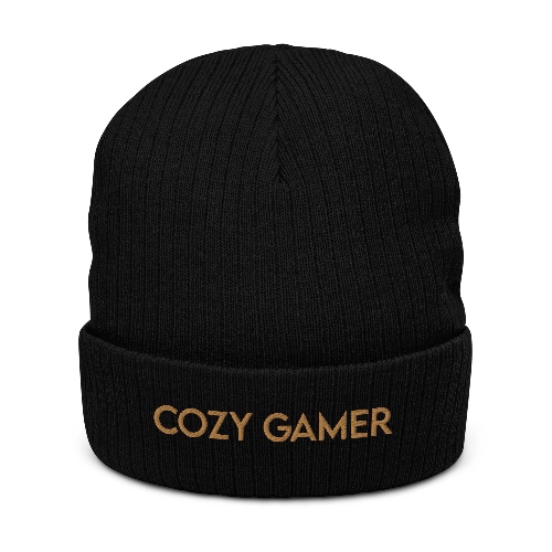 Cozy Gamer | Ribbed knit beanie - Black