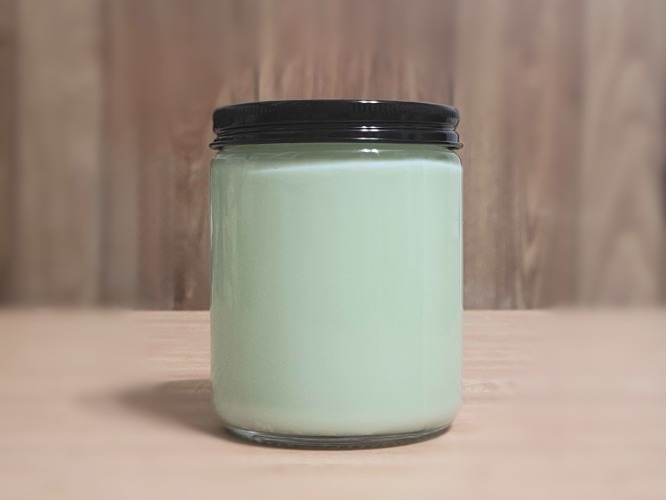 Frog Girl Pond Water Candle - Wooden Wick / Green