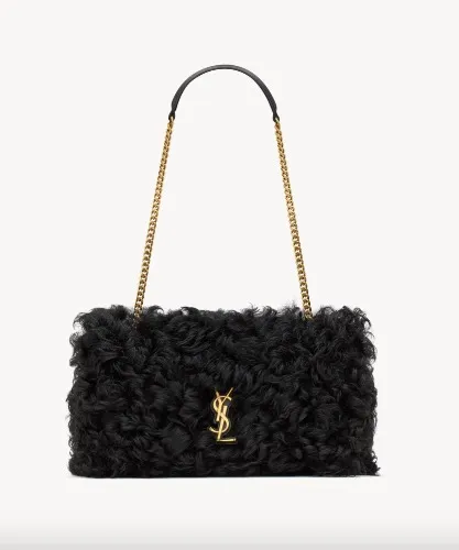 YSL - JAMIE medium in shearling BLACK