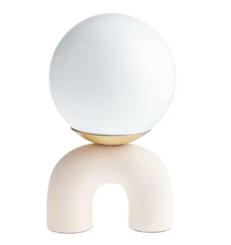 Amari Glass Globe Table Lamp | WM Pink