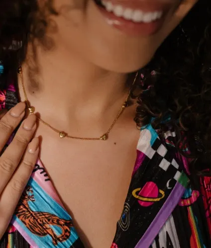 String Of Hearts Necklace | CC Silver