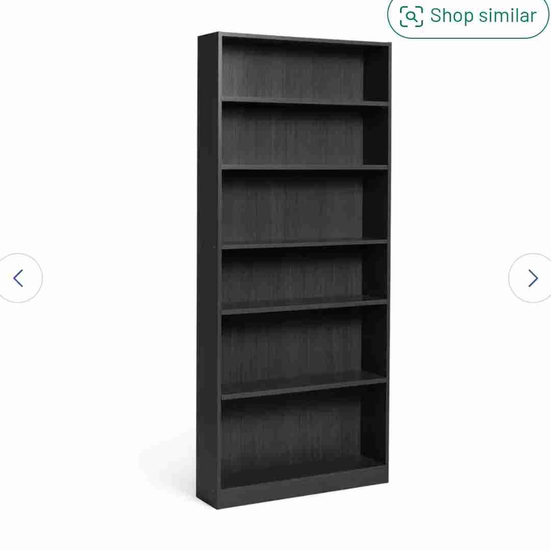 Black bookshelf standard