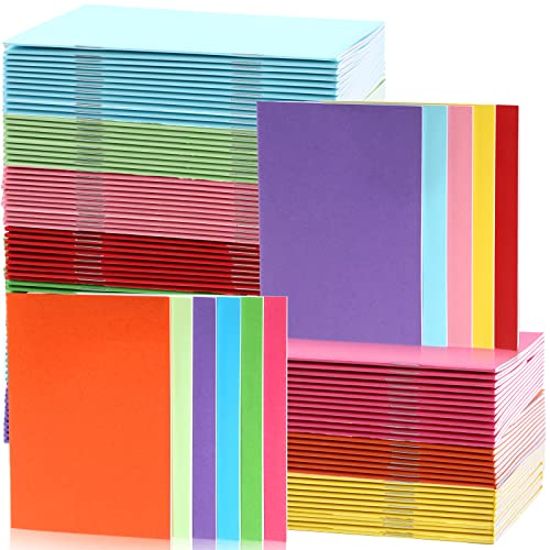 Kosiz 100 Pcs Colorful Blank Books Bulk Blank Books for Kids to Write Stories Mini Notebooks Hardcover Sketchbooks Journal for Drawing Writing