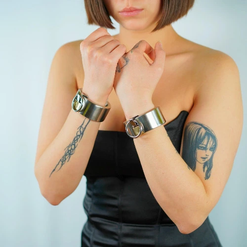 Thick Stainless Steel Wrist Cuffs