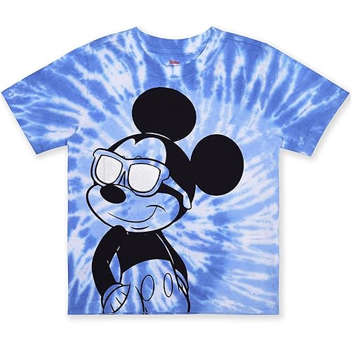 Disney Mickey Mouse Boys T-Shirt for Infants, Toddlers and Little Kids – Green/Orange/Grey/Blue/Yellow - 7 - Blue