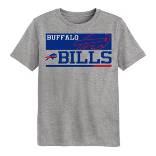 NFL Buffalo Bills Boys' Short Sleeve Poly Heather Gray T-Shirt - XL