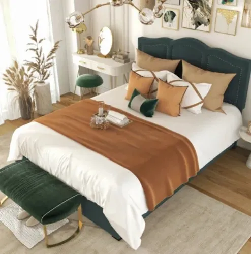 Willa Arlo Interiors Lirette 58.25"Width Wood Upholstered Bed | Wayfair