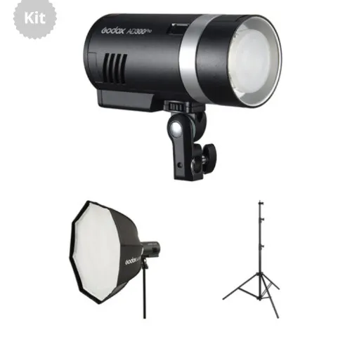 Godox AD300pro Outdoor Flash with Softbox and Stand Kit