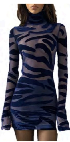 Tiger Print Cocktail Dress | Black / S