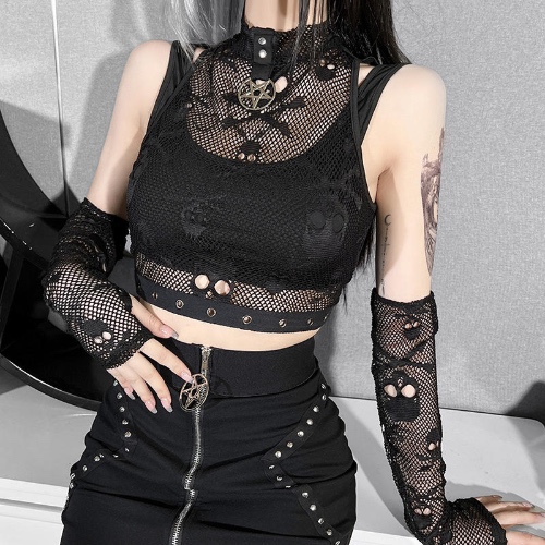 Black Goth Clothes Gothic Top - M / black