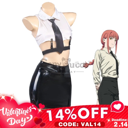 【Valentine's Day 14% OFF CODE: VAL14】【In Stock】Anime Chainsaw Man Cosplay Office Lady Makima Cosplay Costume - M