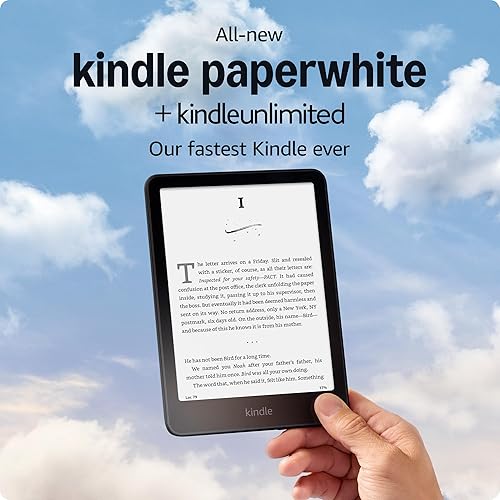 All-new Amazon Kindle Paperwhite (16 GB) – Our fastest Kindle ever, with new 7" glare-free display, and weeks of battery life – Without lockscreen ads – Black + 3 Months Free Kindle Unlimited (with auto-renewal) - Black - With 3 months free Kindle Unlimited - Without Lockscreen Ads