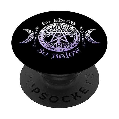Wiccan Pagan Witch As Above, So Below Sacred Item Pentacle PopSockets PopGrip: Swappable Grip for Phones & Tablets PopSockets Adhesive PopGrip - Adhesive PopGrip