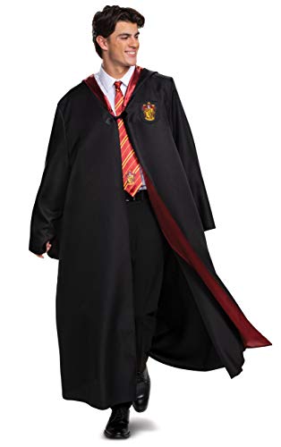 Harry Potter Robe, Deluxe Wizarding World Hogwarts House Themed Robes for Adults, Movie Quality Dress Up Costume Accessory - Adult XXL (50-52) - Gryffindor