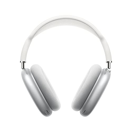 Apple AirPods Max Wireless Over-Ear Headphones, Active Noise Cancelling, Transparency Mode, Personalized Spatial Audio, Dolby Atmos, Bluetooth Headphones for iPhone – Silver