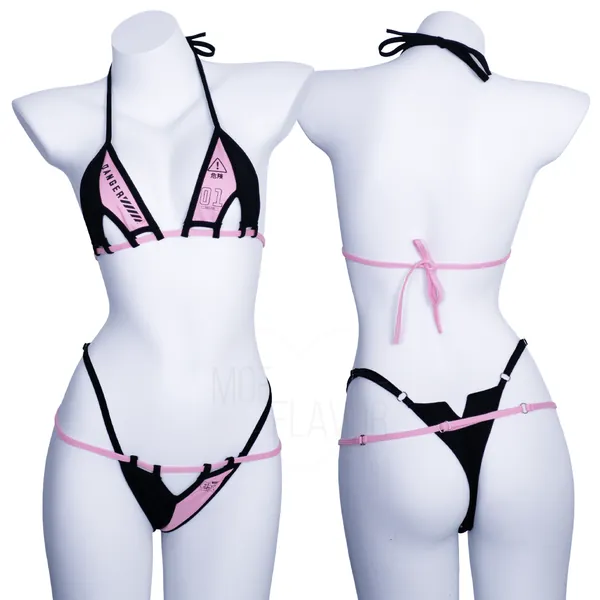 Swimsuit Danger Gamer Bunny Bikini | Pink / 2XL/3XL