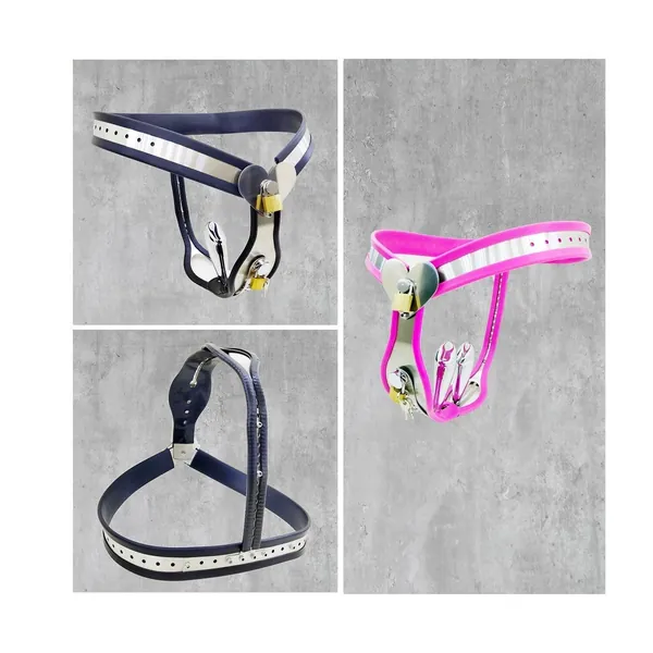 Heart-shaped chastity lock stainless steel chastity pants iron panties single steel wire iron trousers