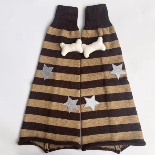 Y2K leg warmers with start details and bones for...