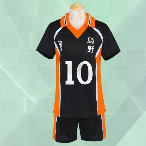 DokiDoki-R Anime Haikyuu!! Cosaply Bino High School Hinata Shoyo Haikyuu!!  Cosplay Kageyama Tobio/Sawamura Daichi Team uniform | Number 10 / S