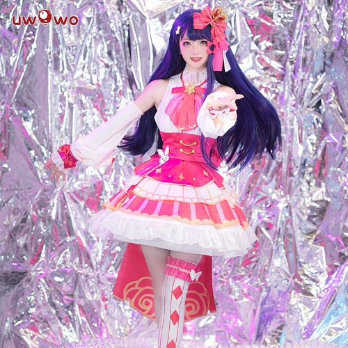 【In Stock】Uwowo Anime Oshi no Ko Ai Hoshino Idol Stage Performance Exhibition Ver. Cosplay Costume - 【In Stock】S