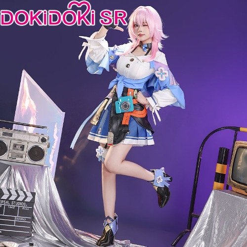 【XL Ready For Ship】DokiDoki-SR Game Honkai: Star Rail Cosplay March 7th Cosplay Costume / Shoes | Costume Only-M-In Stock