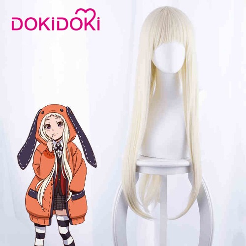 【Ready For Ship】DokiDoki  Anime Cosplay Wig Gloden Heat Resistant Hair Kakegurui Cosplay Wig Halloween | Default Title