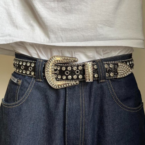 y2k 2000s style rhinestone crystal grunge black punk...