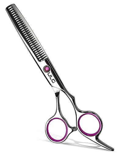 ULG Hair Thinning Scissors Professional Barber’s Texturizing Teeth Shears for Hairdressing, Salon and Home Use Thinning Shears for Hair Cutting, Made of Japanese Stainless Steel, 6.5 inch - Pink