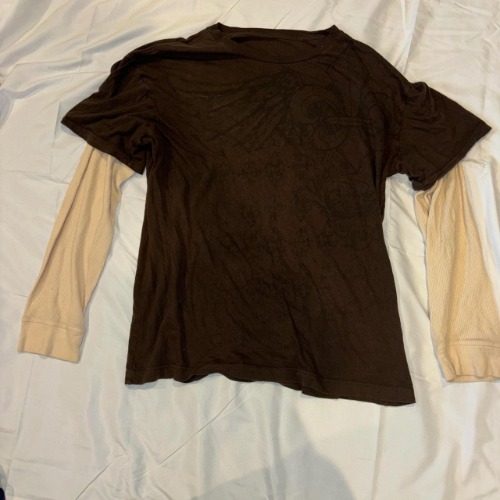 Cool y2k short sleeve with a built in long sleeve...