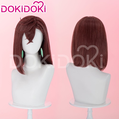 Doki Anime Dandadan Cosplay Momo Ayase Wig Brown Red Straight Hair | Wig Only-Order Processing Time Refer to Description Page