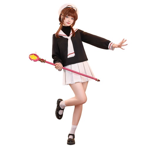 DokiDoki-SR Anime Card Captor Sakura Cosplay Kinomoto Sakura Costume Cardcaptor | Winter Ver. / Costume Only-M-Order Processing Time Refer to Description Page