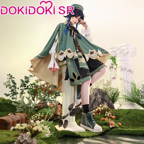 【Ready For Ship】DokiDoki-SR Game Genshin Impact Venti Costume Doujin Casual Wear Cute Apple | S
