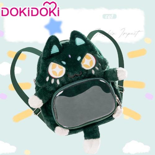【In Stock】DokiDoki Game Genshin Impact Cosplay Xiao Plush Bag Backpack Itabag Plush Cute | Bigger Ver(48cm*32.5cm)