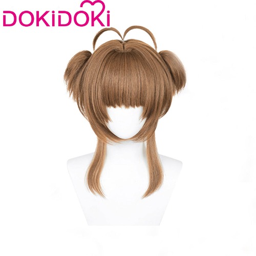 【Ready For Ship】DokiDoki Anime Card Captor Sakura Cosplay Kinomoto Sakura Wig Light brown/Dark brown/Blond Hair Cardcaptor Sakura | Light Brown