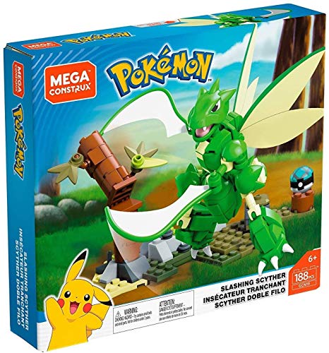 Pokemon Mega Construx 188 Piece Building Set | Slashing Scyther